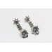 Tribal Jhumki Jhumka Earrings Silver 925 Sterling Onyx Stone Womens Indian B253